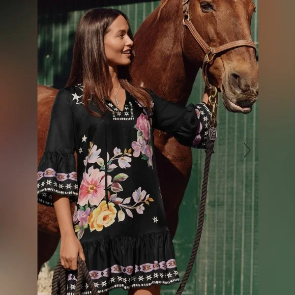 JOHNNY WAS HAILEE MINI DRESS     COLOR: Western Kasumi - Picture 5 of 11